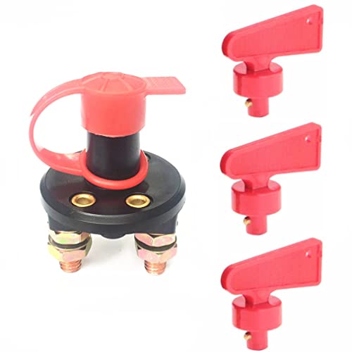 Qiorange DC 12V-24V véhicule Auto voiture camion bateau isolateur de batterie débrancher la coupure de linterrupteur à clé amovible (Type B 1Pcs) Cover