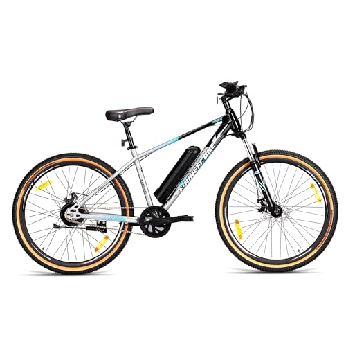 Image of NINETY ONE Wolverine X | Electric Cycle | 7.8Ah Battery | 27.5T | 91 Tuf Shox Front Suspension | 250 Watt IP65 BLDC Motor | 99% pre-Assembled | 2 Years Battery Warranty | Blue Silver