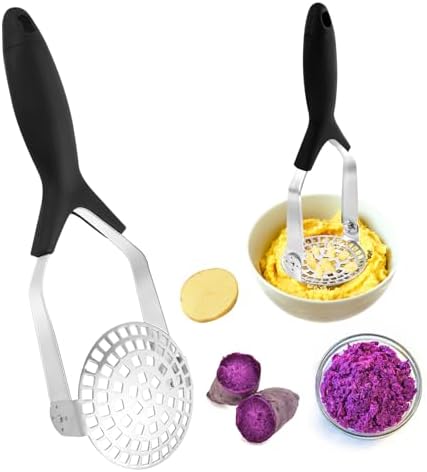 Schiacciapatate In Acciaio Inox Pieghevole - Per Purè, Marmellate, Succhi - Facile Da Pulire E Riporre - Foto 11