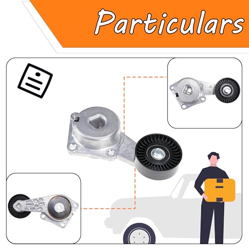 LEVANLIGHT Serpentine Belt Drive Kit Tensioner & Idler Pulley Compatible for Ford Expedition F150 F250 F350 Lincoln Navigator Mercury Mountaineer Replace# 90K-38274A 6PK2605 ACK061025 by LEVANLIGHT - Image 5