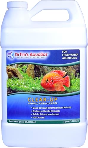 Image of DrTim's Aquatics Freshwater Clear-UP Natural Water Clarifier - for Fish Tanks, Aquariums, Water Filtering, Disease Treatment - Eco-Friendly Solution to Clear Waters - Removes Toxins - 7680 Gallons