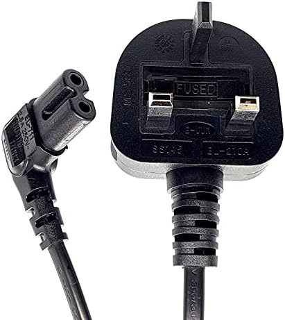 5M Right Angle 2 Pin IEC C7 TV Power Cable UK Plug - Compatible For LG ...