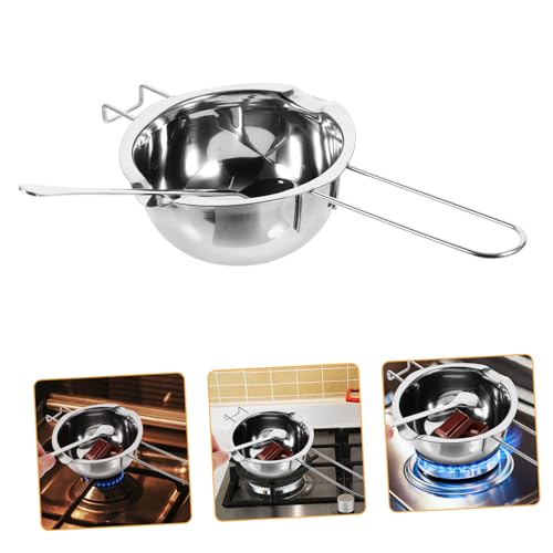 OKUMEYR 1set Chocolate Melting Pot and Butter Warmer Spoon for Melting Cheese and Candles Compact Design for Kitchen Use
