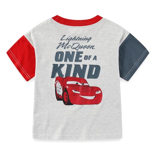 Image of Disney Cars Lightning McQueen Boys 2 Piece Short Sleeve T-Shirt and Shorts Set for Toddler and Big Kids