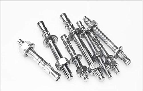 2pcs M20 galvanized carbon steel screw wed anchor through bolt national standard elevator expansion screws 150-180mm length (Size: M20x180mm)