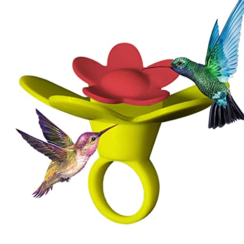 Alimentador Manual de colibrí, Comedero de Mano de colibrí para Flores al Aire Libre, Herramientas de alimentación de colibrí de Mano de Silicona Mini Herramientas de alimentación de Mano Tioheam