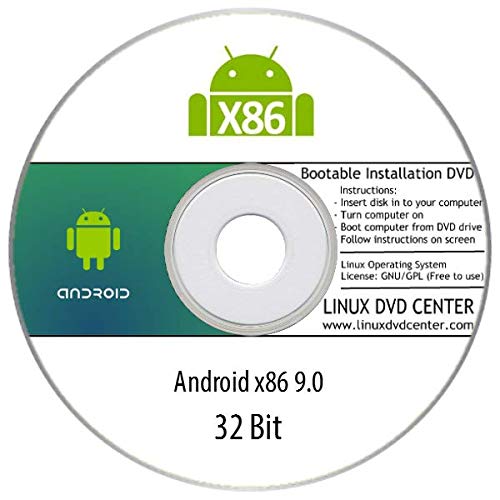 Android x86 9.0 for PCs & Laptops (32Bit) - Bootable Linux Installation DVD Android x86 9.0 for PCs & Laptops (32Bit) - Bootable Linux Installation DVD