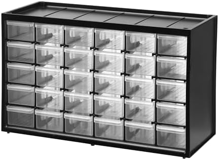 STANLEY Organizador de 5 niveles de 30 cajones, Marco de poliprop...