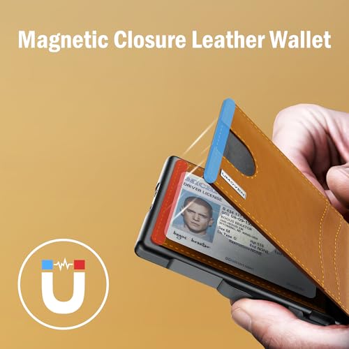 Image of umoven Wallet for Men - with Money Clip Slim Leather Slots Credit Card Holder RFID Blocking Bifold Minimalist Wallet