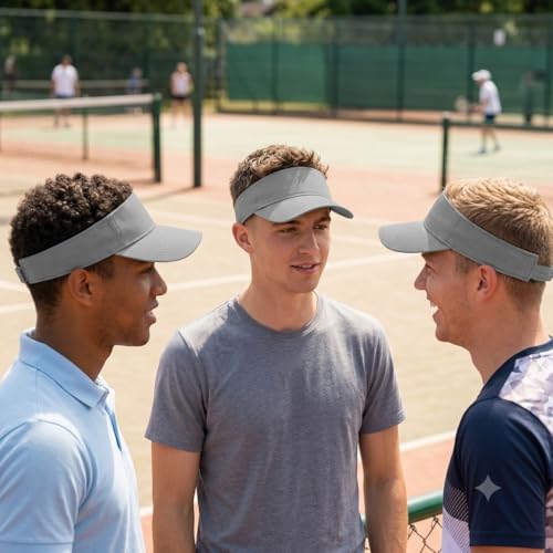 Image of 12 Pcs Sun Visor for Women Men Outdoor Sport Golf Tennis Softball, Adjustable Visors Hats