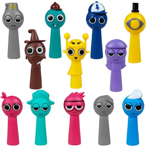 スプランキー 装飾品 12体セットsprunki フィギュア おもちゃ キャラクター 歌うモンスター ホラゲ モデル装飾おもちゃセット 手作りオフィス装飾 かわいい 漫画モンスター ゲーム ファンへ 贈り物 子供 大人 誕生日 クリスマス プレゼント (セ