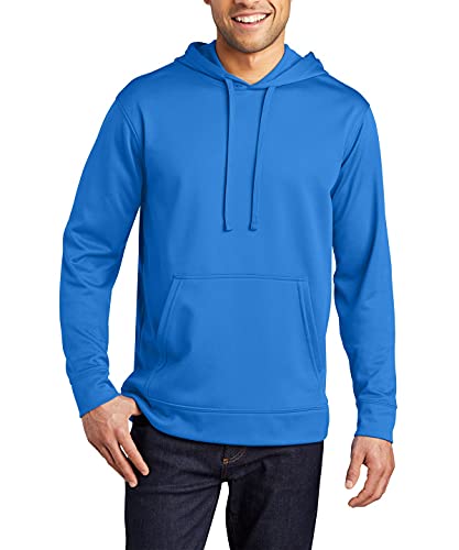 JustBlanks Men Active Hoodie Sweatshirt - Regular-Fit Midweight Performance Fleece Pullover Hooded Sweatshirt for Men's