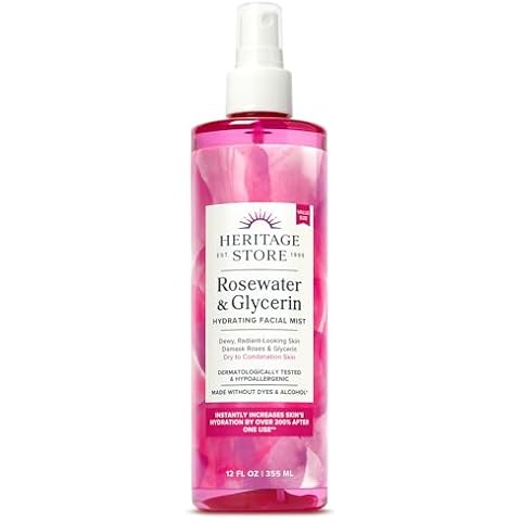 HERITAGE STORE Rosewater & Glycerin Facial Mist for Dewy Skin Cover