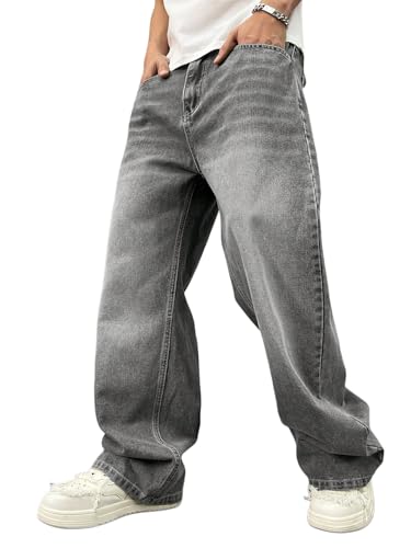 Image of Lymio Jeans for Men | Baggy Jeans for Men | Wide Leg Loose Fit Casual Streetwear Denim Pants (LU-70-71)