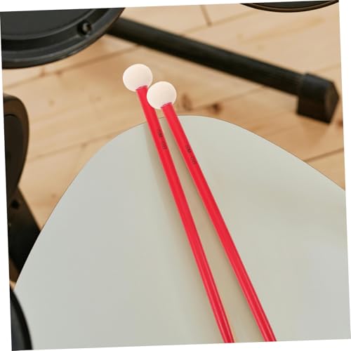 Baquetas para tambor marchante de madera de maple con doble extremo y cabeza de fieltro suave, accesorio de percusión miniatura 6