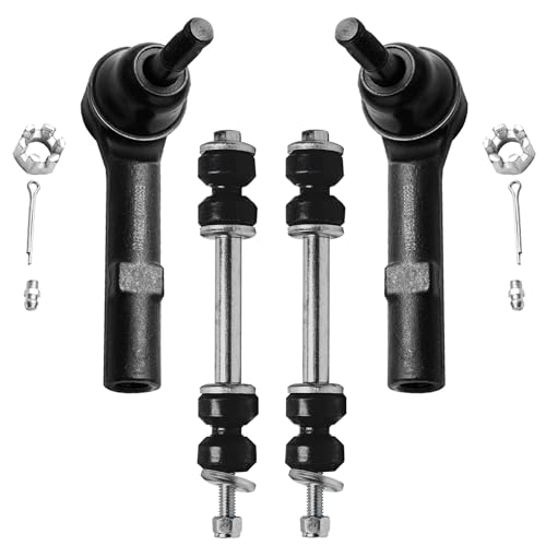 Image of Detroit Axle - Front 6pc Struts Kit for 2007-2013 Chevrolet Silverado 1500 GMC Sierra 1500, Outer Tie Rods Sway Bars Struts w /Coil Spring Replacement 2008 2009 2010 2011 2012 Suspension