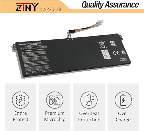 Image of AP20CBL Laptop Battery for Acer Aspire 5 A515-45 Aspire 7 Swift 3 SF314-43 | A515-45G A515-46 A515-56 A515-56T A515-56G A715-43G SF314-511 Vero AV15-51 TravelMate Spin B3 B311RNA-32 Chromebook CB315-4H