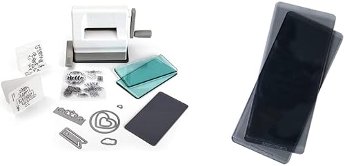 Sizzix Sidekick Kit de inicio 661770 Máquina de corte manual portátil para artes y manualidades álbumes de recortes y tarjetas apertura de 25in y
