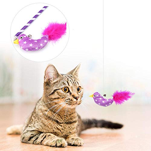 Junlucki Brinquedo caçador de gatos, brinquedo suave para gatinhos, brinquedo interativo durável, ca