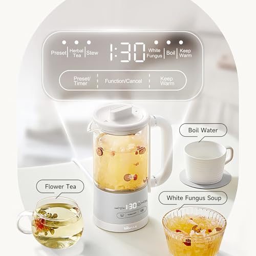 Olla eléctrica Bear HK-5L06P04 con infusor 0.6L blanca miniatura 3