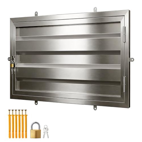 DRKSBesto 32 X 16 306 Stainless Steel Crawl Space Door Heavy Duty Stainless Steel Access Door with Lock and Key Thickened Crawl Access Panel Includes Installation Screws