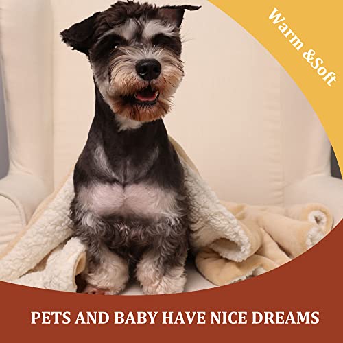 Nanpiper Baby Sherpa Blanket,Warm Toddler Throw Blanket,Soft Newborn Fleece Blanket For Winter (Beige,30X40 Inches) #TOP1