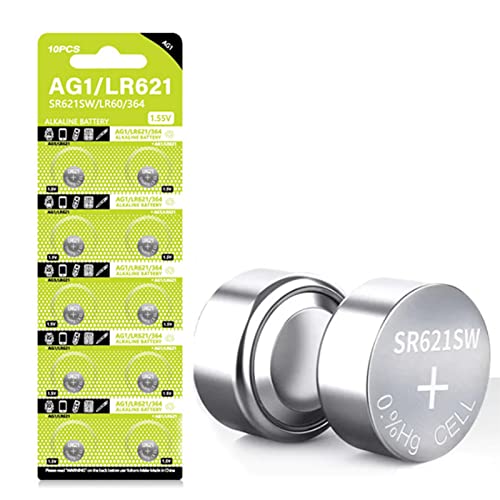 TXY 10PCS LR621 AG1 SR621SW 364 LR60 164 1.5V Pilas Alcalinas Botón