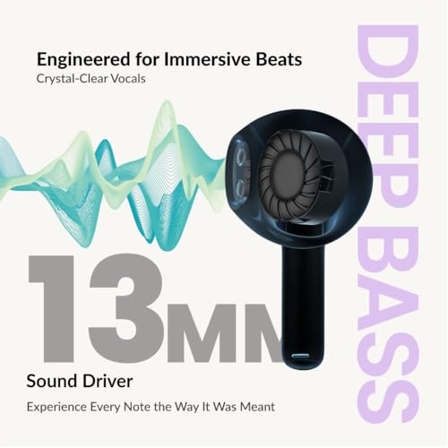 Image of HAMMER New Ultra pods 2026 TWS Wireless Bluetooth Earbuds with Inbuilt Mic, 100H Standby Time, 50H Playtime, USB Type-C, 13mm Dynamic Drivers, BT v6.0, IPX5 Water-Resistant Earphones (Blue)