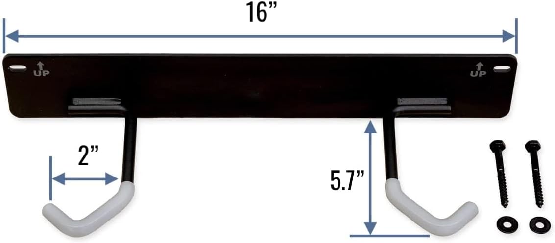 StoreYourBoard Bike Storage Rack, BLAT 2 Bikes Racks, Wall Mounted Storage Hooks, Heavy-Duty Solid Metal, up to 100 lbs