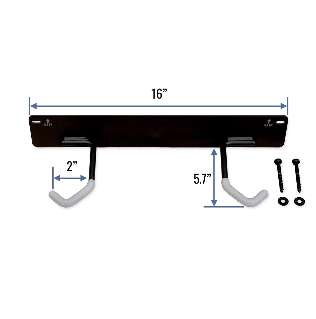 StoreYourBoard Pionowy stojak ścienny BLAT na 2 rowery, mieści 2 rowery, haczyki do przechowywania montowane w domu i garażu, wytrzymały solidny metal, maks. 45 kg