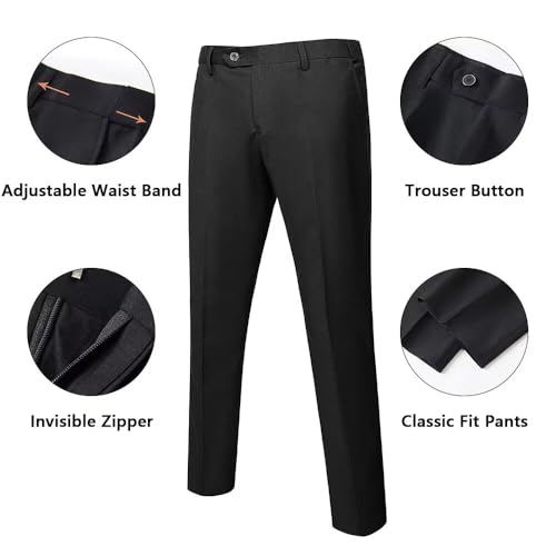 3 Piece Mens Suits Men's Tailcoat Suit Slim Fit Tuxedo for Wedding Proms Swallow Tail Blazer Pants Vest Set3