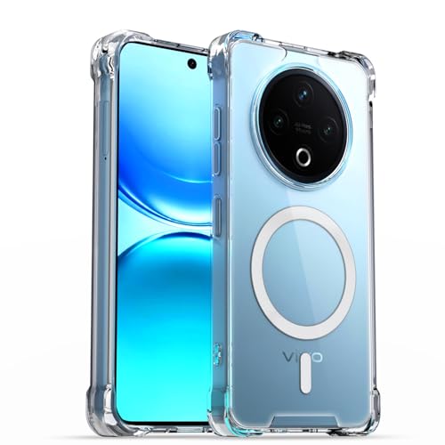 Image of Pikkme Back Cover for Vivo Y500 5G Mag-Safe Shockproof PC + TPU | Protective Case Magnetic Support | Bumper Case (Transparent Mag-Safe)