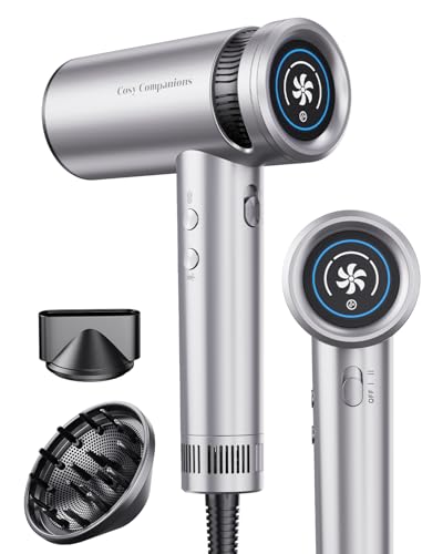 High-Speed Hair Dryer with Diffuser for Fast Drying, Lightweight Design - Suitable for Professionals