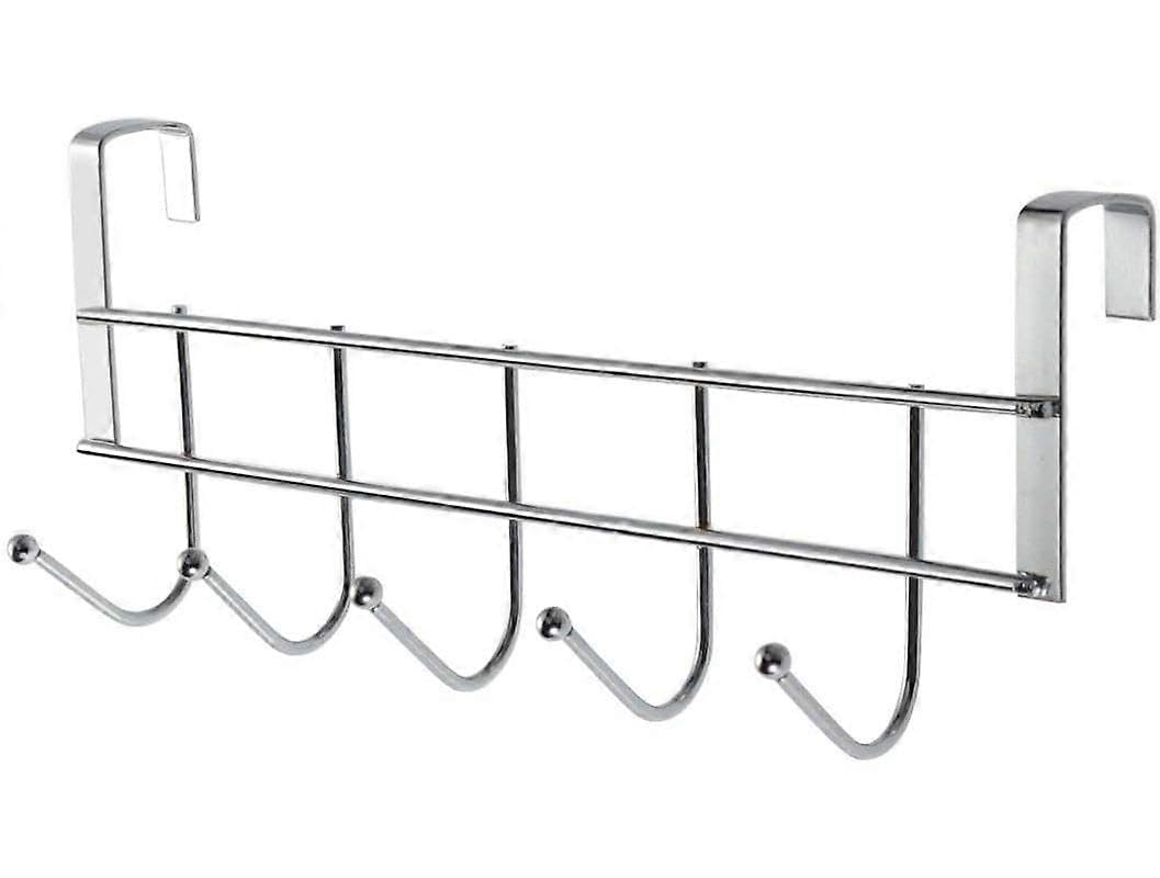 Joyhappst Image Color Hook Rail Stainless Steel Door Hook Coat Hook Coat Hanger With 5 Hooks