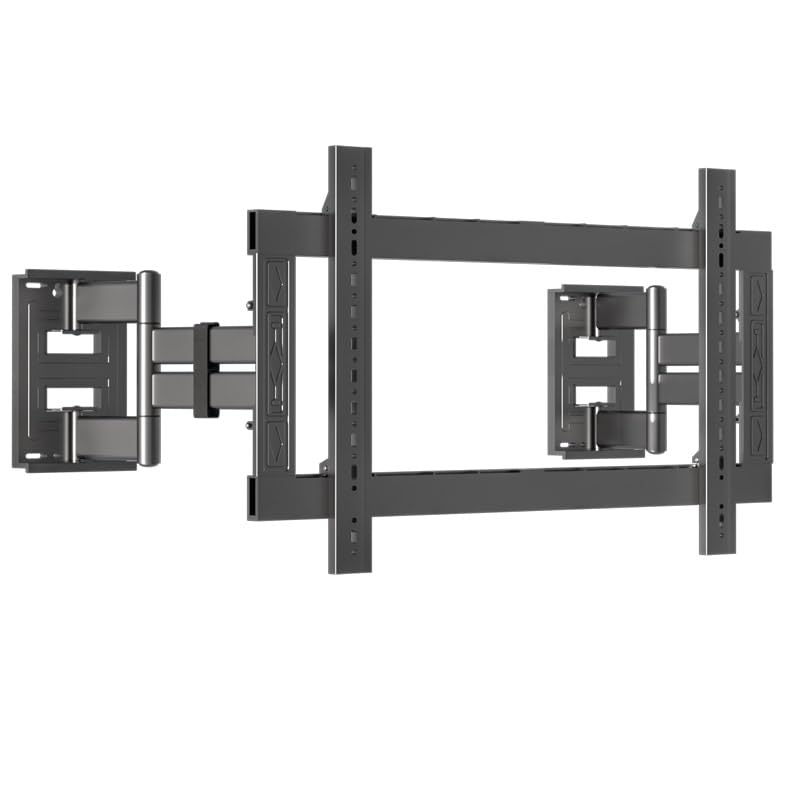 WANDEMEI Full Motion TV Wall Mount for 80-130 Inch TVs, 350 LBS (175KG) Capacity, 8-Arm Support, Anti-Sag Adjustment, VESA 200x200-1000x600mm, Fits Irregular Walls DY1082