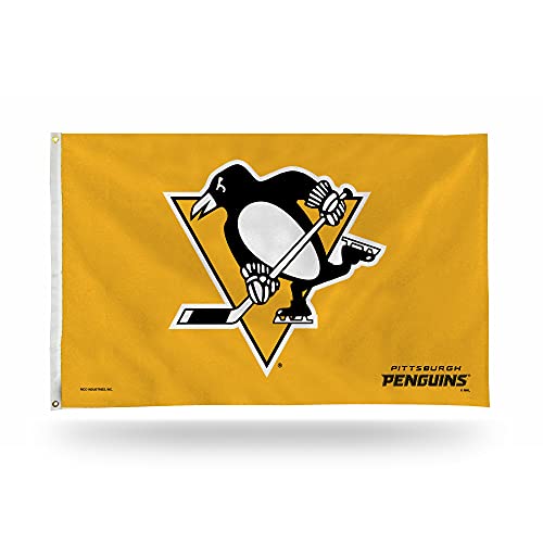 PITTSBURGH PENGUINS LOGO W WORDMARK BANNER FLAG