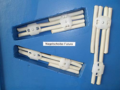 Kimmel Nagelscheibe, Kabelbefestigung, Kabelschelle, Klemmscheibe Futura - 3.3 x 70 (50 Stück)