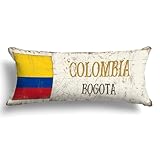 Colombia Bogotá - Funda de almohada con cremallera para decoración de cama de hotel y hogar, funda de almohada decorativa de cuerpo largo, funda de almohada de 20 x 54 pulgadas, regalo de almohada de