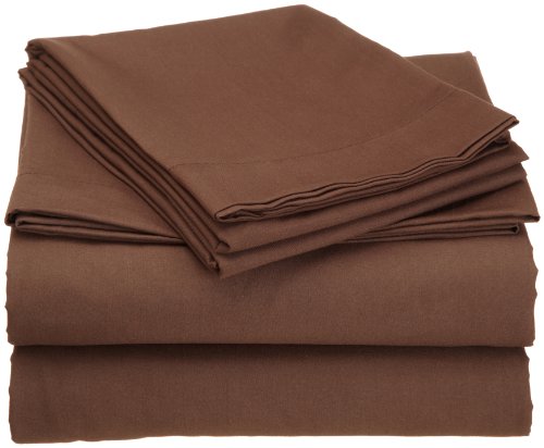 Cathay Home Fashions Luxury Silky Soft Brushed Microfiber King Sheet Set, Chocolate