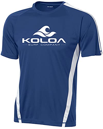 Joe's USA Wave Logo All Sport Training T-Shirts-3XL-Royal/White/w