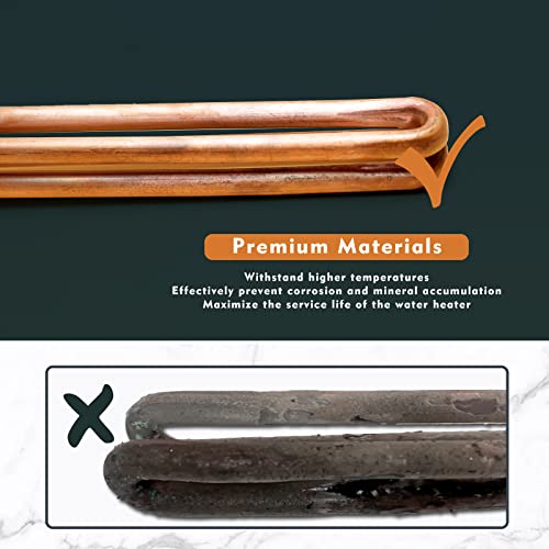 He 90240 Heating Element, Replacement For Ecosmart Eco 18 27 36, 9Kw 240V Water Heater Element For Electric Tankless Water Heaters, Screw-In,Copper, 2Pcs #TOP4