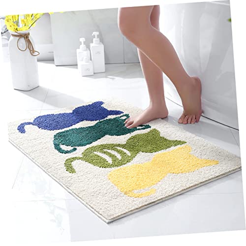 Tapis d'entrée en polyester absorbant avec son design de tapis de sol décoratif mignon