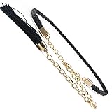damengambit weiß Abteilungsname: Erwachsener SGYCFF 110 Cm Quaste Geflochtene Seil Pu-Taillengürtel Für Damen Designer Harness Für Damen Leder Am Körper