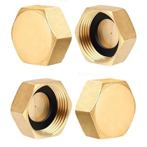 MATERIALI DI ALTA QUALITÀ: Cappucci esagonali in ottone sono realizzati in ottone massiccio di alta qualità per resistenza alla corrosione e duttilità alle alte temperature. Non facile da rompere o deformare, non facile da danneggiare, resistente alla corrosione, lunga durata.