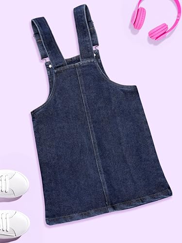 Image of KiddoPanti Girls Denim Dungaree Skirt