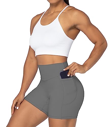 Image of Sunzel No Front Seam Biker Shorts for Women with Pockets, Yoga Workout Gym Bike Shorts with Tummy Control | 3, 5 Or 8-Inch Inseam, High Waisted, No Front Seam, Side Pockets, Buttery Soft, Compression Fit, Squat Proof, Tummy Control