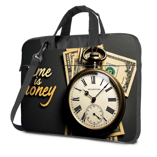 Sac pour ordinateur portable femme Time Is Money idéal pour le travail et les déplacements