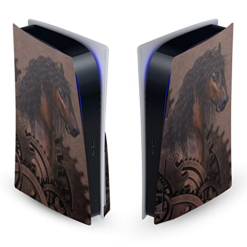 Protégez votre PS5 des rayures avec cette skin vinyle cheval steampunk anti-bulles