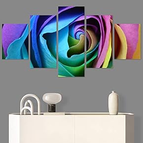 SIGNWIN 5 Panel Canvas Wall Art Botanical Chic...