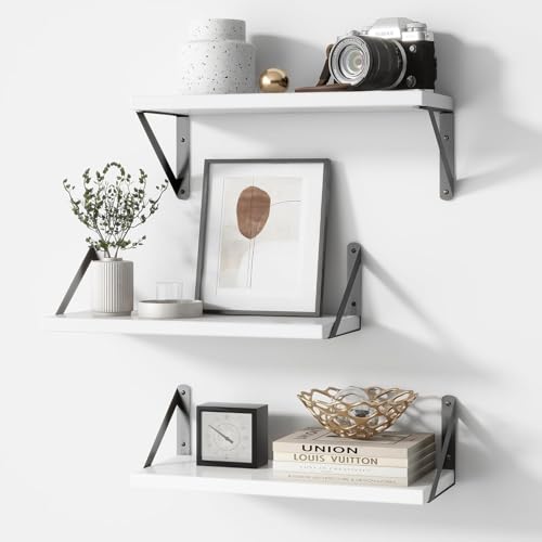 Fun Memories 16.5 Inches Picture Ledge Shelves - Wooden Wall Shel...